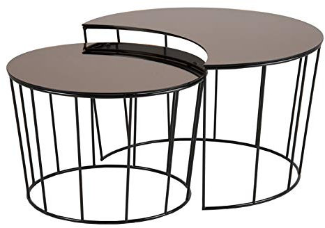 AC Design Furniture Couchtisch Sunhilda, B: 76 x T:76 x H: 45 cm, Glas, Braun