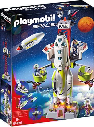 PLAYMOBIL 9488 Fusée Mars avec plateforme de lancement- - Space- Mission sur Mars espace