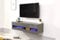 GFW Galicia Wall Mounted High Gloss Featuring A LED Downlight, This Floating TV Unit Console & Television Stand for Living Entertainment Room with Storage Shelves, Grey, 120cm