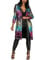AnyuA Damen Pailletten Cardigan Party 20er Glitzer Club Mantel Lang Jacke XL