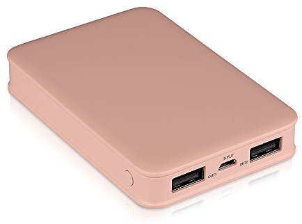 V-TAC Powerbank 5000 Jaune. Powerbank Portable, Batterie Externe de 5000mAh avec 2 Ports USB pour iPhone X iPhone 6/7/8 iPad Samsung Galaxy, et Autres appareils Android, Apple, Smart