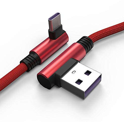 TECHGEAR USB Type C Cable 30cm short 90 Degree Right Angle Sync & Fast Charge Compatible with Samsung S25 S24 S23 S22 S21 A15 A36 A55 5G, Pixel 9 8, OnePlus, Oppo Find X8 X5, Redmi, Moto, Honor etc