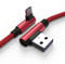 Techgear - Cavo USB C 90 gradi, colore: Rosso