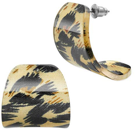 Soul-Cats 1 Paar Ohrstecker Leopard Animal Print, Farbe: braun