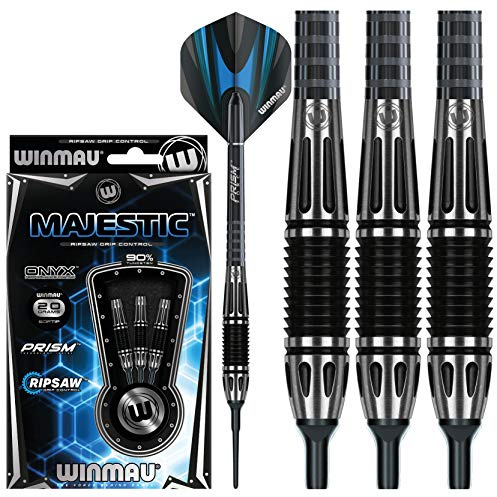 WINMAU Majestic Profi Wolfram Softip Dartpfeile mit Flights und Schäfte