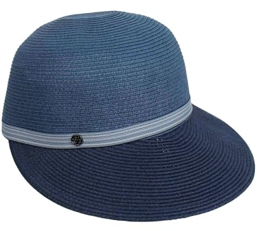 LOEVENICH Damen Kappe mit weitem andersfarbigem Visier und Klettverschluss - Ein Must-have für die Sonne Ibiza Blue