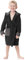 Ladeheid Kinder Frottee Bademantel aus 100% Baumwolle LA40-103 (Schwarz/Graphite (D16/D07), 98-104)