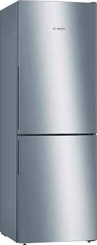 Bosch KGV33VLEA Serie 4 Kühl-Gefrier-Kombination, Inox-look, 176 x 60 cm, 193 L Kühlen & 94 L Gefrieren, VitaFresh längere Frische, LowFrost seltener abtauen, LED-Beleuchtung gleichmäßige Ausleuchtung
