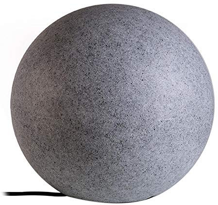 Lampenlux LED Außenleuchte Stone Kimbo E27 IP65 Gartenlampe mit Steinoptik Kugellampe 230V (Ø45cm)