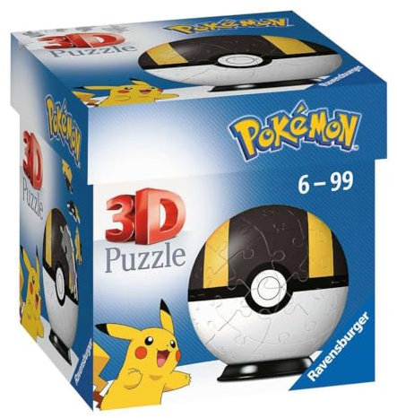 Ravensburger 3D Puzzle 11266 - Puzzle-Ball Pokémon Pokéballs - Hyperball - [EN] Ultra Ball - für große und kleine Pokémon Fans ab 6 Jahren