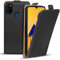 Verco Flip Cover für Samsung Galaxy M30s Case, Samsung M21 Flipstyle Schutzhülle für Samsung M30s M21 Hülle Kunstleder Tasche vertikal klappbare Handyhülle, Schwarz