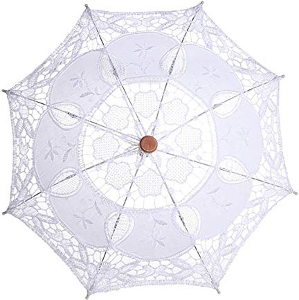 HERCHR Vintage Spitze Sonnenschirm, Hochzeit Spitze Regenschirm Foto Sonnenschirme Party Braut Foto Dekoration(L#2)
