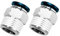 HUAZIZ 2 Pcs Raccordi Dritti Collegamento Rapido,Pneumatico Spingere in Raccordo,Raccordi ad Aria Pneumatica,12 mm, Filettatura 1/2 NPT, per Strumenti Pneumatici