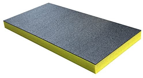 Shadow Foam Medium Sheet - 1000mm x 500mm | Schneiden und Abziehen Schaumstoff für Werkzeugkasten-Organisation (70mm, Gelb)