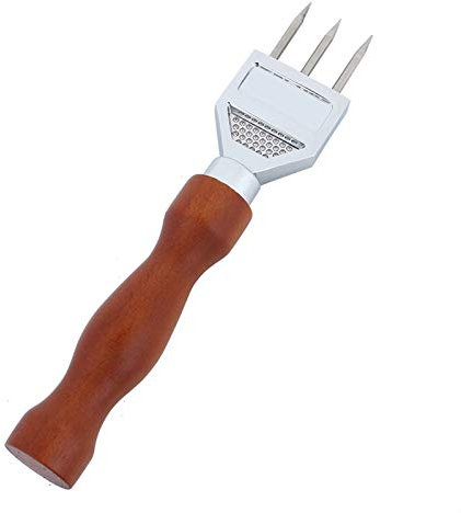 Tiiyee Picos de Hielo Acero Inoxidable, Pick Trituradora con Mango Madera Ice Chisel Juego Picahielos Manual Herramienta Triturado Accesorio Triturador para Restaurante Bares Y Hogar Cocina