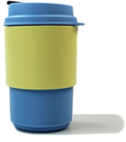Tupperware to Go Becher 350 ml hellblau/gelb Kaffeebecher 39423
