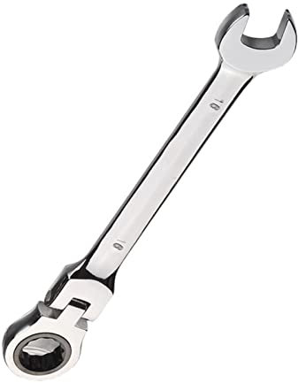Vokenforu 16mm Flex-Head Ratchet Spanners, Metric Wrench, Chrome Vanadium Steel, Ratcheting Combination Wrench, Tool Wrench for Car Bicycle Repair at Home Workshop (FHW00316)