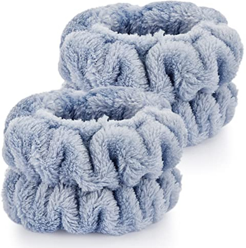 Dorbetar 2 Pcs Wrist Bands for Washing Face, Microfiber Wrist Towels for Washing Face, Spa Wristbands for Washing Face, Face Wash Wristbands, Arm Bands for Washing Face for Woman and Children