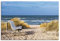 ARTLAND Wanddeko Leinwand Bilder Wandbild 90x60 cm Landschaften Küste Strand Idyll Meer Sitzbank Ostsee Graal Müritz U4PR