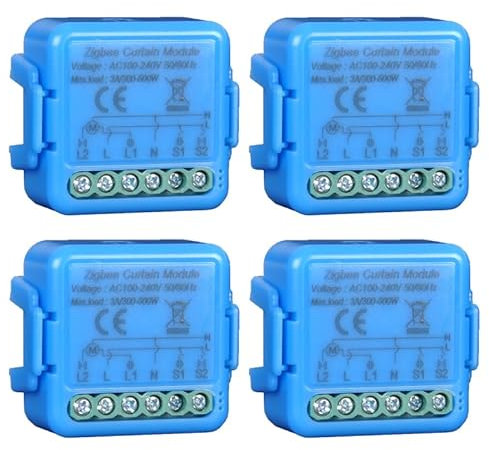 anvek Interrupteur volets roulants zigbee, module de commande minuterie pour volets électriques sans fil, compatible avec Alexa et Google Home, contrôle de l'application Smart Life Tuya (4)