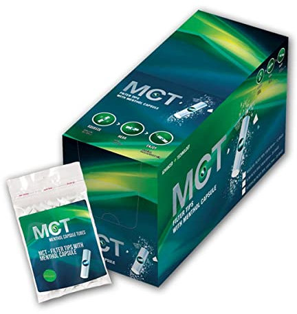 LK Trend & Style MCT Zigarettenfilter Zigarettenhülsen Click Menthol Slim mit Kapsel 6mm Drehfilter Filter Tips Kapselfilter (5 x 100 Menthol Kapselfilter)