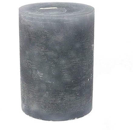Stumpenkerze durchgefärbt 8 x Ø 6 cm (Frostgrau)