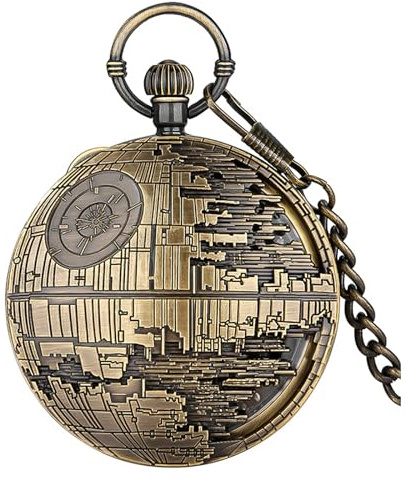 FUNGORGT Bronze Pocket Watch Chain with Vintage Pocket Watches for Men *Sky City* Musical Pocket Watch Fathers Day/Birthday/Christmas Gifts