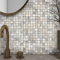BeNice Stick on Tiles Kitchen,Tile Stickers Self Adhesive Wall Tiles Metal Mosaic Backsplash(Square Grey 10sheets)