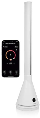 Princess Smart tower fan, 2-in-1, cooling & heating, 24h-Timer, Controllable via App, 10 settings, 80° Oscillation, 56 dB max, White or black