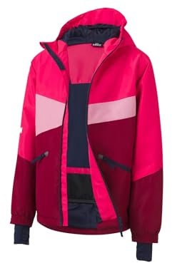 Crivit Kinder & Jugendliche Ski Jacke Skijacke Girls wasserabweisendes Obermaterial (DE/NL/SE/PL, Numerisch, 134, 164, Regular, Pink Abstract (146/152))