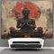 KKOLASXZE 3D Druck Buddha Statue Wandteppiche Poster Ornament Wandbehang Wandteppich Raumteiler Vorhang Für Schlafzimmer Wohnzimmer Tapisseries 70cmx100cm
