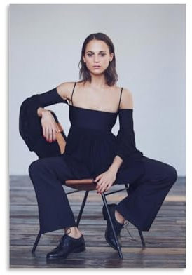 NLiangJi Poster mit Alicia Vikander-Schauspieler, dekoratives Gemälde, Leinwand, Wandposter und Kunstdruck, moderne Familienschlafzimmer-Dekoration, Poster, 40 x 60 cm
