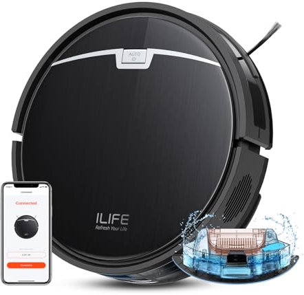 ILIFE Robot aspirador V9, color negro