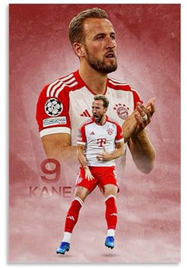 XULLONG Harry Kane Kunst-Poster, Wandkunst, Rollen, Leinwand, Gemälde, Bild, Wohnzimmer-Dekoration, Zuhause, 30 x 45 cm
