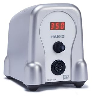 HAKKO® Lötstation FX-888DX Silber (100 W) – Digitale Lötstation mit hervorragendem Wärmeübertrag, kompakt für kleine Arbeitsplätze, ideal für präzises & professionelles Löten – inkl. Werkzeughalter