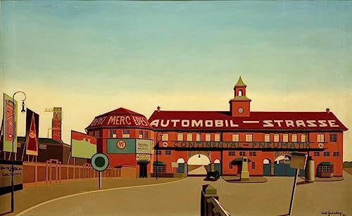 ARToPHIIU Vintage Leinwand Wandkunst Gemalde Kunst Poster Leinwanddruck Malerei Berliner Avus von Carl Grossberg Leinwand Druck für Heimtextilien 60x90cm