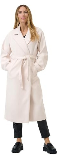 RICANO Miriam – Damen Mantel mit Auslegekragen und Gürtelverschluss, Made in Italy – Eleganter Übergangsmantel für Frühling und Herbst
