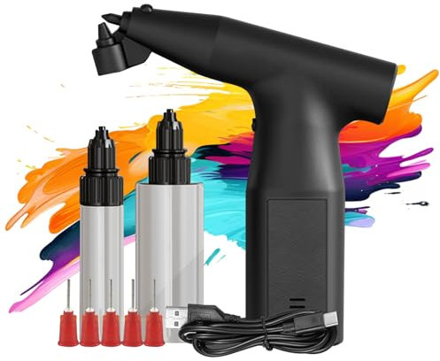 Pistolet à peinture électrique pour réparation de peinture de voiture, largeur de pulvérisation de 5 mm, couleur fine, mini pistolet à peinture sans fil, portable, système de pulvérisation de peinture