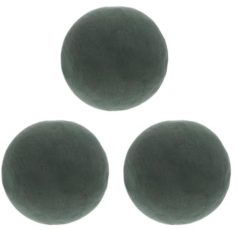 3 runde Blumenschaumblöcke Nasssteckschaum in Grün für frische und künstliche Blumen Pflanzenschaum Hochzeit Gartendekoration Bastelarbeiten