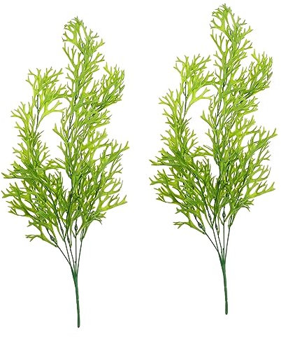 Garneck 1 Satz Künstliche Blaue Pflanze Künstliche Pflanze Künstliche Sträucher Im Freien Simulation Von Farndekoren Künstlicher Farn Schmücken Künstliche Farnpflanze Green Eisendraht 2st