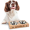 Personalised Dog Bowls - Large Engraved Feeding Station - Bamboo Double Stainless Steel - Suitable for Large, Medium, Small Dogs