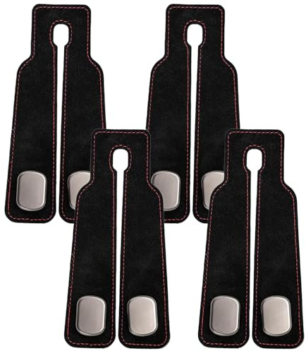 4Piezas Ganchos Dobles para Asientos de Coche,Ganchos para Reposacabezas de Asiento Trasero,Ganchos de Cuero Multifuncionales,Gancho de Almacenaje para el Asiento del Coche,para Colgar Bolsas,Ropa