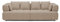 DomoHome Aula BigSofa Mit Verstellbarer Sitztiefe, Ohne Schlaffunktion, Verstellbare Rückenlehnen – Modernes Design, Hoher Komfort, Maße: 284x111x84/75 cm, Farbe: Beige
