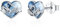 Schwanen Ohrstecker 925er Sterlingsilber Hypoallergen Blaue Herzförmige Kristall Ohrringe Süßer Tier Schwanen Schmuck Geschenk für Frauen Mädchen Mutter und Tochter