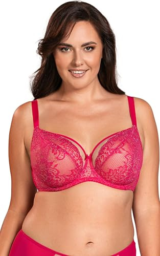 VIVISENCE Bügel BH Damen Halbgepolstert Mit Spitze Formt Und Stützt Den Tag