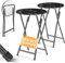 KESSER® Stehtisch 2er Set Bistrotisch mit PVC-Platte | Wetterbeständiger Klapptisch | 60cm / 110cm | Partytisch Tisch rutschfest | In- & Outdoor | Hochzeit Empfangstisch 4 Standfüße pulverbeschichtet