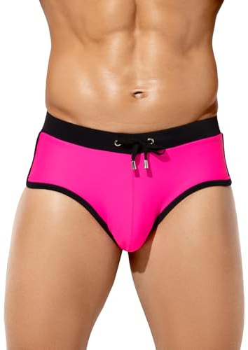 Mauro Kane Slip de Bain Homme Maillot Bain Plage Séchage Rapide Élastique | Slips de Bain Homme avec Cordon de Serrage Respirant, Résistant au Chlore pour la Piscine, la Natation et la Surf, S~2XL