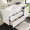 Idemon Mueble bajo lavabo, armario bajo para baño/entrada/pasillo, armario de baño con lavabo, estilo moderno, 120 × 47,5 × 80 cm