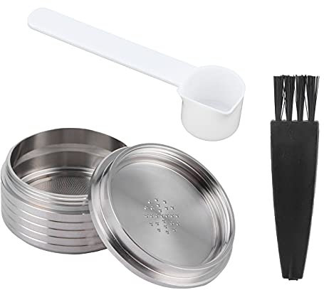 Kaffeekapsel mit Löffelbürste für Q Ndiq7323 Kaffeemaschine Maschine + Wiederverwendbarer Kaffeefilter + & Plastik Haushaltsvorräte