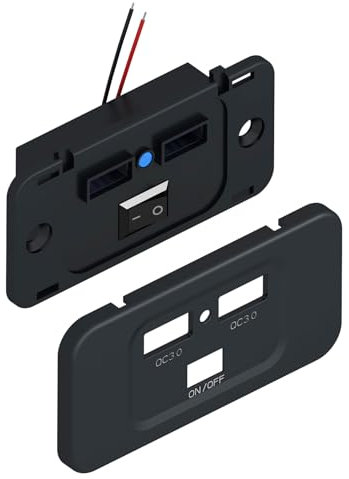 RV USB Outlet 12 V Wandmuschel – 72 W USB-Ladegerät mit doppelten Anschlüssen | Ersatz für Schnellladeadapter für , Boot, LKW, Van, , Bus, Van Dashboard A